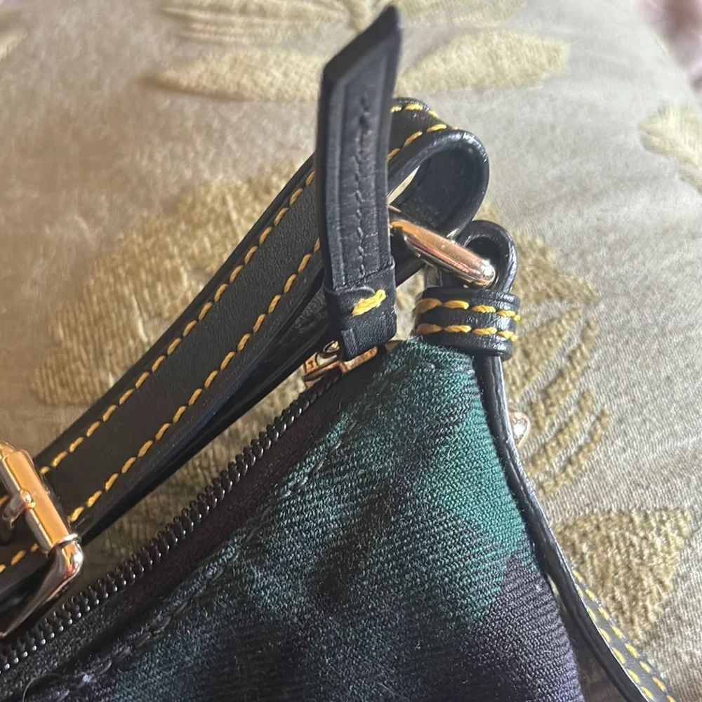 Dooney and Bourke Blue and Green Plaid Shoulder Bag - Picture 8 of 8